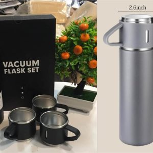 vacuum flask set with two cups- এই শীতে চা কফি গরম রাখার জন্য প্রিমিয়াম একটা ফ্লাক্স