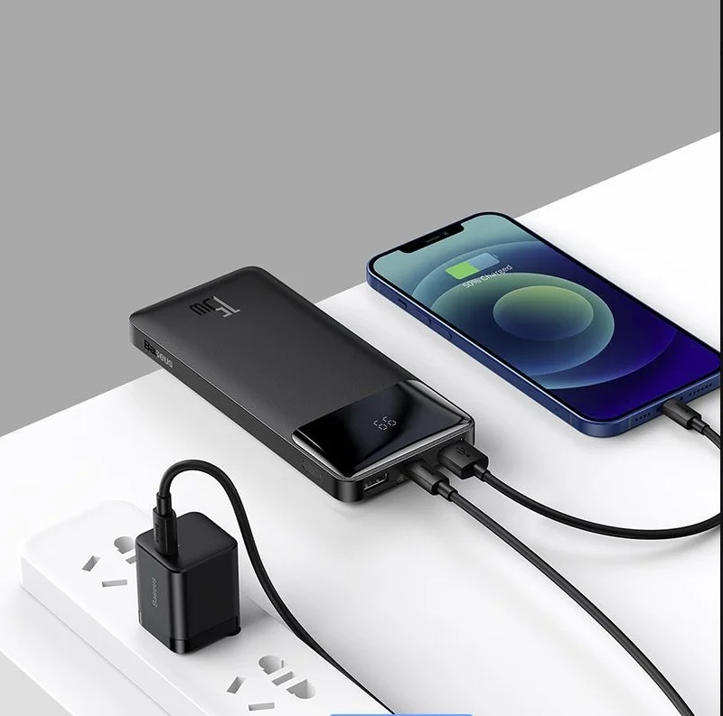 Baseus Bipow Digital Display 15W 10000mAh Power Bank - Image 3